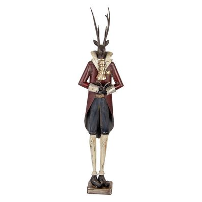 Clayre & Eef Dekorationsfigur Hirsch 19x15x83 cm Braun Metall (Gr. 19x15x80 cm)