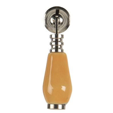 Clayre & Eef Türknauf 2x6 cm Gelb Keramik (Gr. 2x2x6 cm / S4 cm)