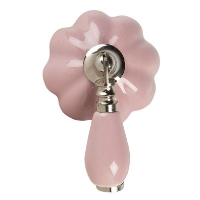 Clayre & Eef Türknauf 4x8x6 cm Rosa Keramik (Gr. 4x8x6 cm / S4 cm)