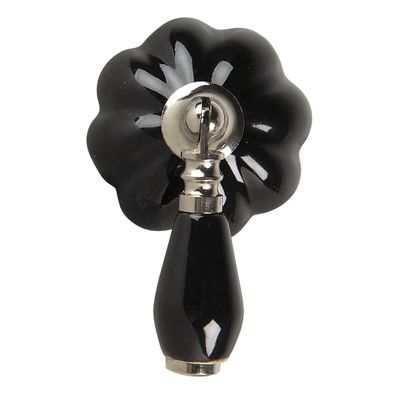 Clayre & Eef Türknauf 4x8x6 cm Schwarz Keramik (Gr. 4x8x6 cm / S3 cm)