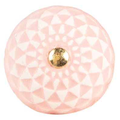 Clayre & Eef Türknauf Ø 4x3 cm Rosa Keramik (Gr. Ø 4x3 cm / S3 cm)