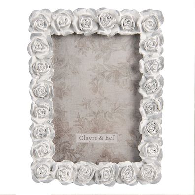 Clayre & Eef Bilderrahmen 12x16 cm Grau Kunststoff (Gr. 15x2x20 cm / 12x16 cm)