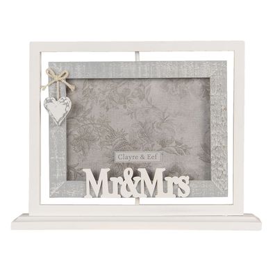Clayre & Eef Bilderrahmen 18x13 cm Grau MDF (Gr. 29x6x22 cm / 18x13 cm)