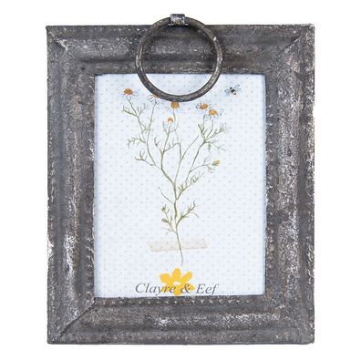 Clayre & Eef Bilderrahmen 20x16 cm Grau Eisen (Gr. 23x5x28 cm / 20x25 cm)