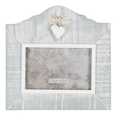 Clayre & Eef Bilderrahmen 15x10 cm Grau MDF (Gr. 22x2x21 cm / 15x10 cm)