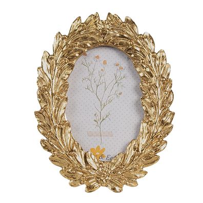 Clayre & Eef Bilderrahmen 7x9 cm Goldfarbig Polyresin (Gr. 10x2x13 cm / 7x9 cm)