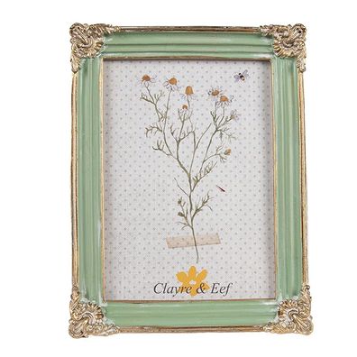 Clayre & Eef Bilderrahmen 13x18 cm Grün Polyresin (Gr. 16x2x21 cm / 13x18 cm)
