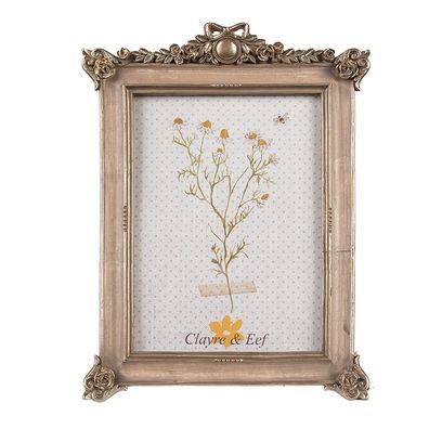 Clayre & Eef Bilderrahmen 13x18 cm Goldfarbig Polyresin (Gr. 18x2x24 cm / 13x18 cm)