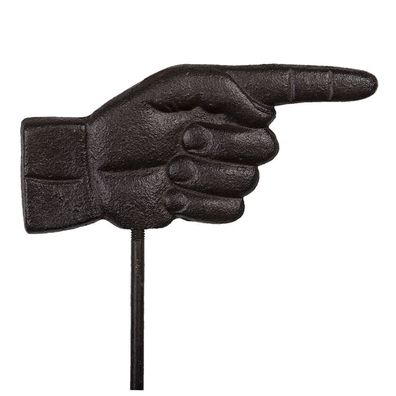 Clayre & Eef Gartenspieá Hand 18x88 cm Braun Metall (Gr. 18x1x88 cm)