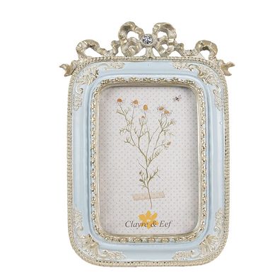 Clayre & Eef Bilderrahmen 10x15 cm Blau Polyresin (Gr. 17x2x24 cm / 10x15 cm)