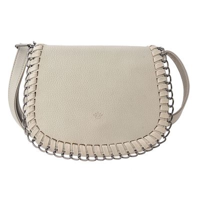 Clayre & Eef Damenhandtasche 20x6x16 cm Grau Kunstleder