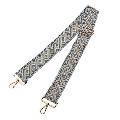 Clayre & Eef Taschenriemen 5x140 cm Weiß Beige Synthetisch