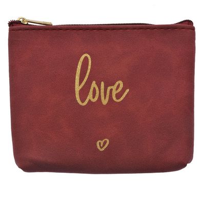 Clayre & Eef Damenkulturtasche 13x1x10 cm Rot Synthetisch
