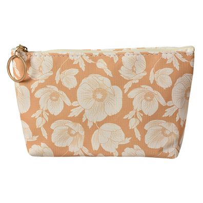 Clayre & Eef Damenkulturtasche 21x5x13 cm Beige Synthetisch Blumen