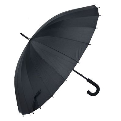 Clayre & Eef Erwachsenen-Regenschirm Ø 93 cm Schwarz Nylon