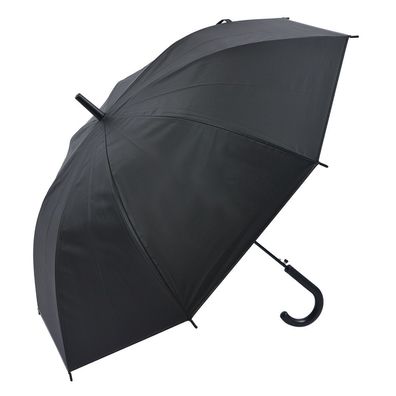 Clayre & Eef Erwachsenen-Regenschirm 80 cm Silberfarbig Schwarz Polyresin