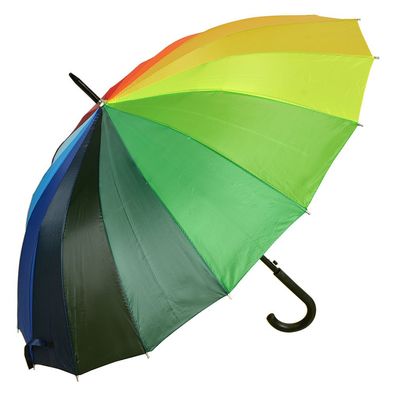 Clayre & Eef Erwachsenen-Regenschirm Ø 100x80 cm Mehrfarbig Kunststoff