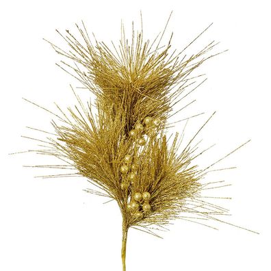 Clayre & Eef Dekoration Ast 80 cm Goldfarbig Kunststoff (Gr. 25x10x80 cm)