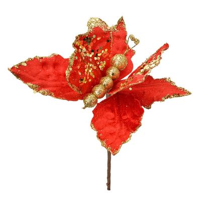 Clayre & Eef Dekoration Ast 20x4x25 cm Rot Synthetisch (Gr. 20x4x25 cm)