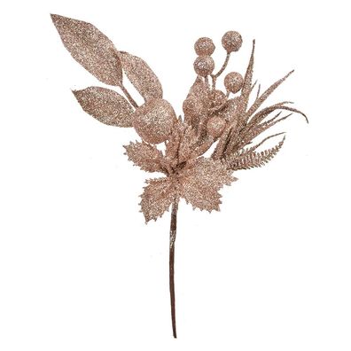 Clayre & Eef Dekoration Ast 25 cm Rosa Kunststoff (Gr. 7x5x25 cm)