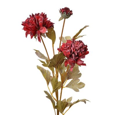 Clayre & Eef Kunstblume 68 cm Rot Kunststoff (Gr. 9x9x68 cm)