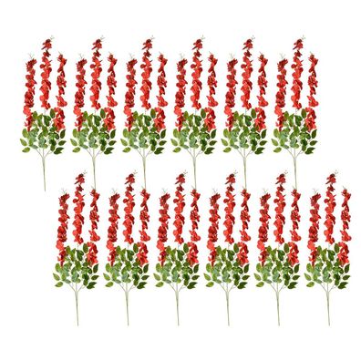 Clayre & Eef Kunstblume 12er Set 110 cm Rot Kunststoff (Gr. (12) 30x12x110 cm)