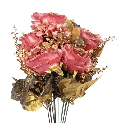 Clayre & Eef Kunstblume 50 cm Rosa Kunststoff (Gr. 18x15x50 cm)