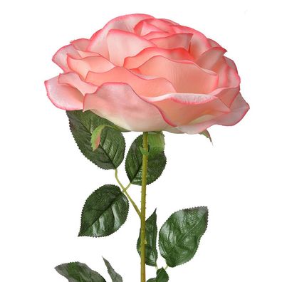 Clayre & Eef Kunstblume Rose 75 cm Rosa Kunststoff (Gr. 19x19x75 cm)