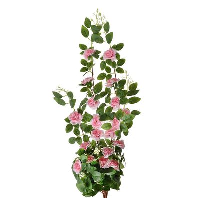 Clayre & Eef Kunstblume 87 cm Rosa Grün Kunststoff (Gr. 25x15x87 cm)