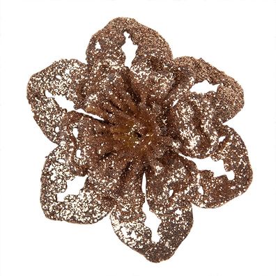 Clayre & Eef Kunstblume Ø 6x2 cm Kupferfarbig Kunststoff (Gr. Ø 6x2 cm)