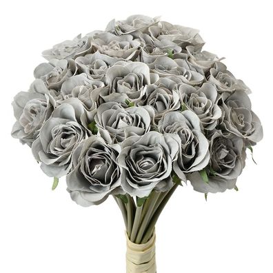 Clayre & Eef Kunstblume 30 cm Grau Kunststoff (Gr. 20x16x30 cm)