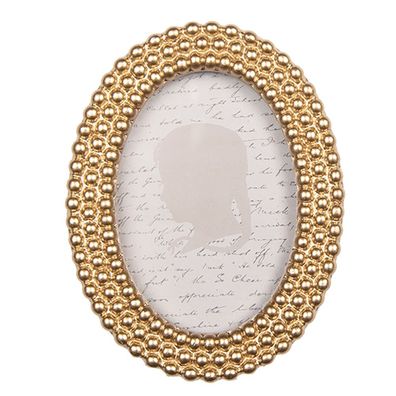 Clayre & Eef Bilderrahmen 6x9 cm Goldfarbig Kunststoff (Gr. 8x2x11 cm / 6x9 cm)