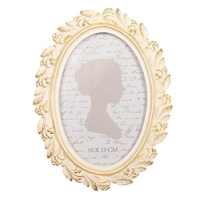 Clayre & Eef Bilderrahmen 10x15 cm Beige Kunststoff (Gr. 15x2x20 cm / 10x15 cm)