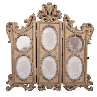 Clayre & Eef Bilderrahmen 31x2x30 cm Beige Kunststoff