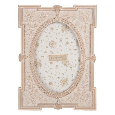 Clayre & Eef Bilderrahmen 10x15 cm Rosa Kunststoff (Gr. 15x2x21 cm / 10x15 cm)