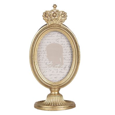 Clayre & Eef Bilderrahmen 7x9 cm Goldfarbig Kunststoff (Gr. 9x6x17 cm / 7x9 cm)