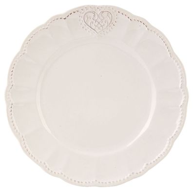 Clayre & Eef Frühstücksteller Ø 21 cm Beige Keramik (Gr. Ø 21x2 cm)