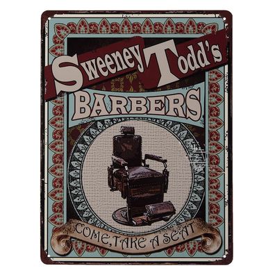 Clayre & Eef Textschild 25x33 cm Rot Braun Eisen (Gr. 25x1x33 cm)