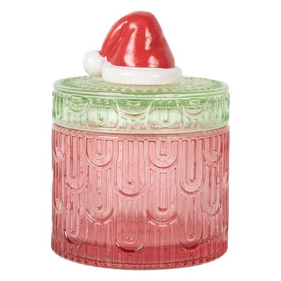 Clayre & Eef Vorratsglas Ø 9x12 cm Rot Glas (Gr. Ø 9x12 cm)