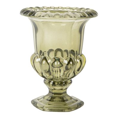 Clayre & Eef Vase Ø 12x14 cm Grün Glas (Gr. Ø 12x14 cm)