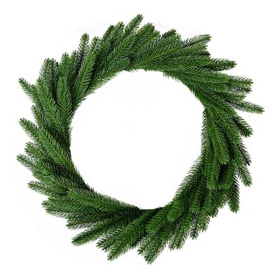 Clayre & Eef Weihnachtskranz Ø 63 cm Grün Kunststoff (Gr. Ø 63x7 cm)