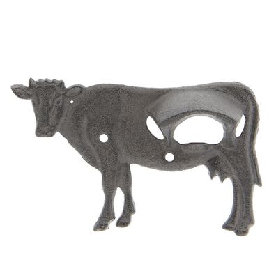 Clayre & Eef Flaschenöffner 16x3x10 cm Braun Eisen Kuh (Gr. 16x3x10 cm)
