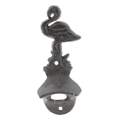 Clayre & Eef Flaschenöffner 7x4x16 cm Braun Eisen Flamingo (Gr. 7x4x16 cm)
