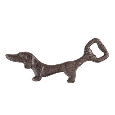 Clayre & Eef Flaschenöffner Hund 17x8 cm Braun Metall (Gr. 17x1x8 cm)