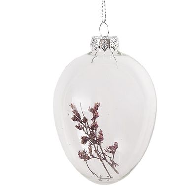 Clayre & Eef Oster-Anhänger Ø 7x10 cm Transparant Glas (Gr. Ø 7x10 cm)