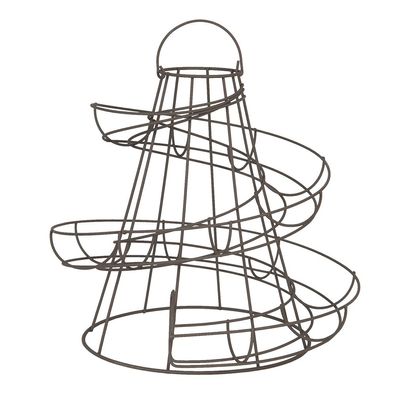 Clayre & Eef Eierhalter 33x33x35 cm Schwarz Eisen (Gr. 33x33x35 cm)