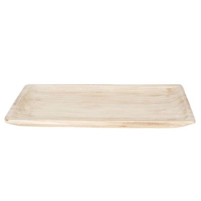 Clayre & Eef Dekoration Serviertablett 51x32x4 cm Braun Holz (Gr. 51x32x4 cm)