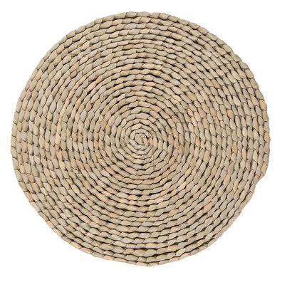 Clayre & Eef Tischset Ø 35x1 cm Braun Gelb Seegras (Gr. Ø 35x1 cm)
