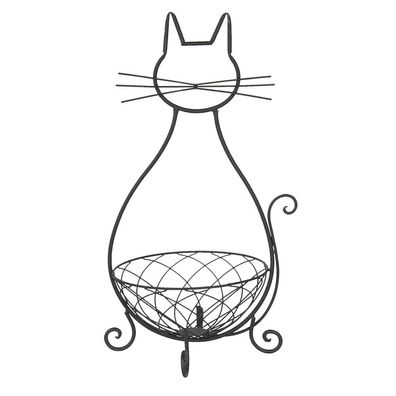 Clayre & Eef Dekoration Schale Katze 31x25x55 cm Braun Eisen (Gr. 31x25x55 cm)
