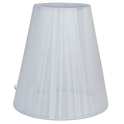 Clayre & Eef Lampenschirm Ø 14x15 cm Weiß Baumwolle